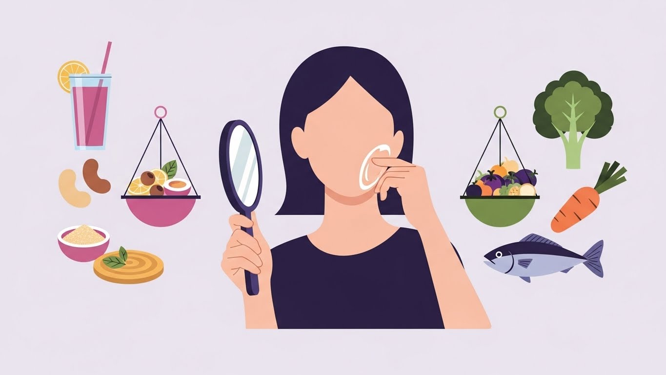 鏡の印象が気になるときに見直したい「糖とたんぱく質」の話